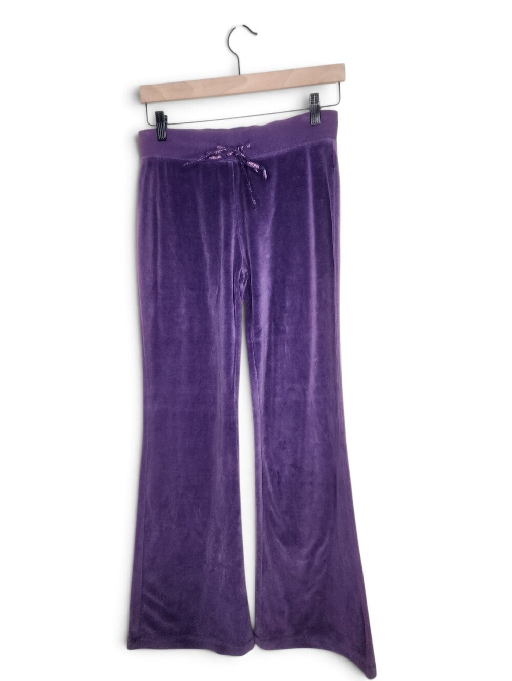 Verona Y2K Velour Vintage Lounge Track Pants in Purple Size L